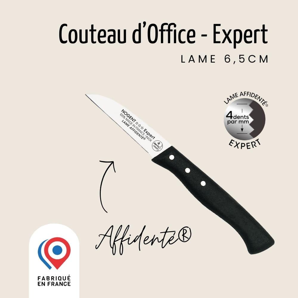Office knife 6,5 cm - Expert - Affidenté® edge - Nogent *** - Nogent 3  Etoiles - Couteaux et ustensiles de cuisine