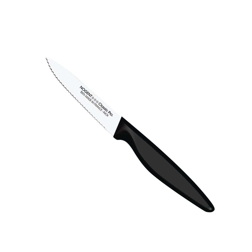 Couteau office lame cranté 11 cm (1 modèle aléatoire)
