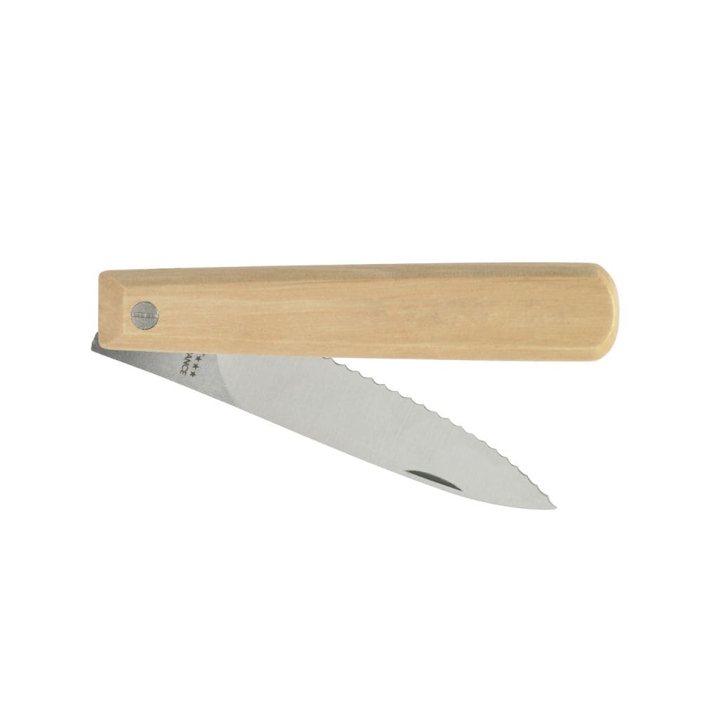 Couteau d'office 9 cm crantée 1mm - Manche cerisier des bois - Nogent 3  Étoiles